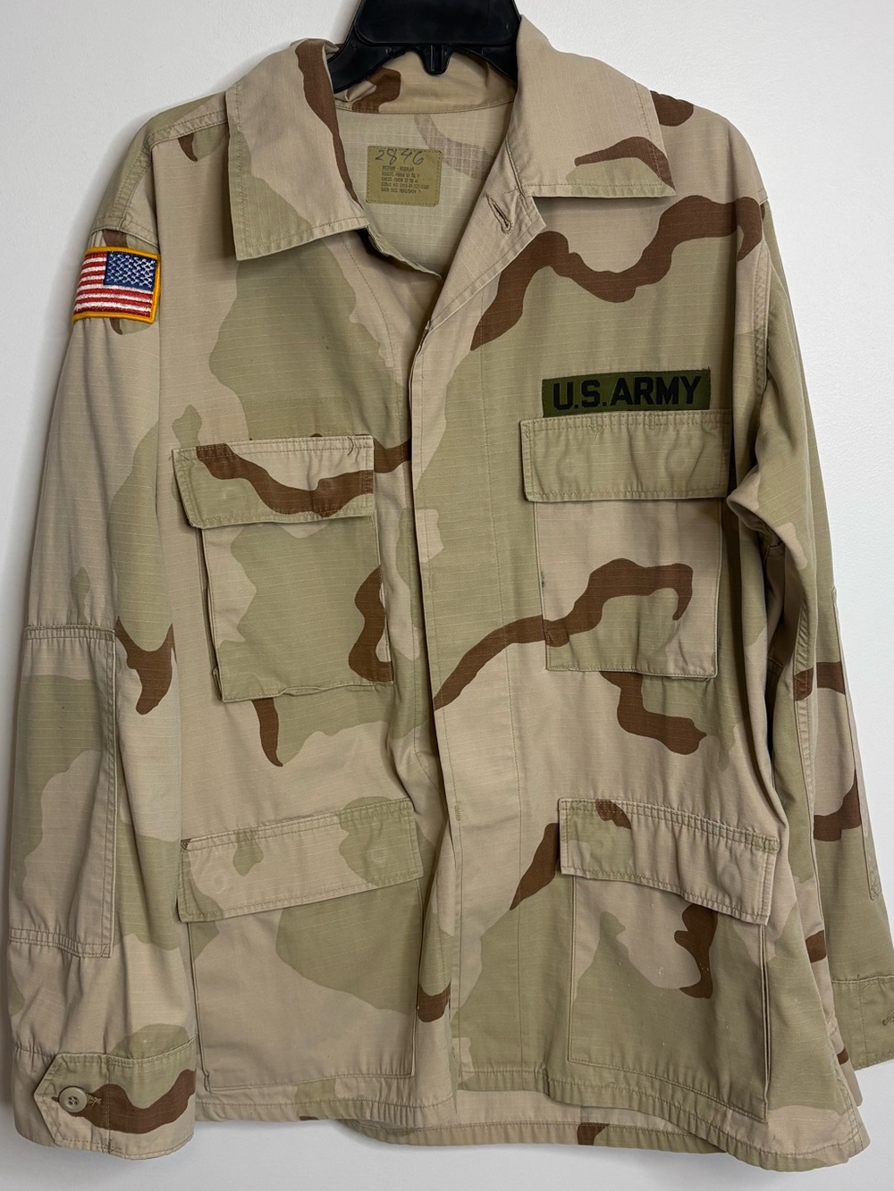 U.S. Army Desert Camouflage Field Jacket in Tan and Brown XL